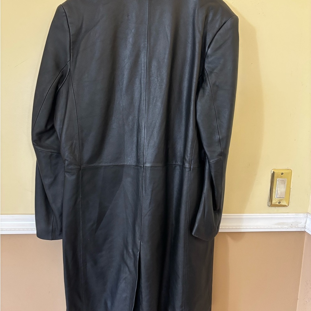 🆕 Edwin Black Leather Trench Coat🧥 - Picture 5 of 7